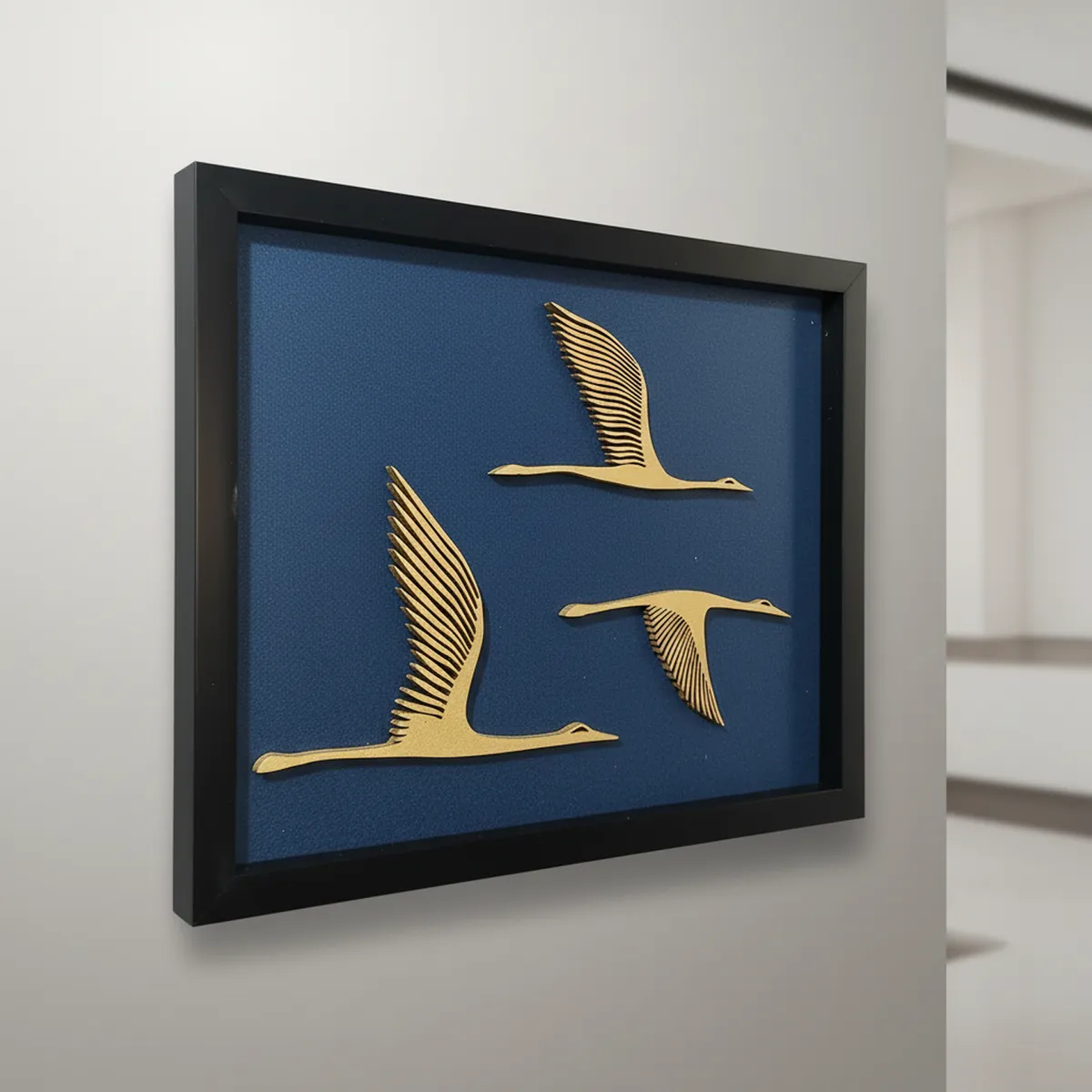 Luxury 3D Wooden Flying Birds Wall Art Frame | Modern Minimalist Home Decor - Image 4