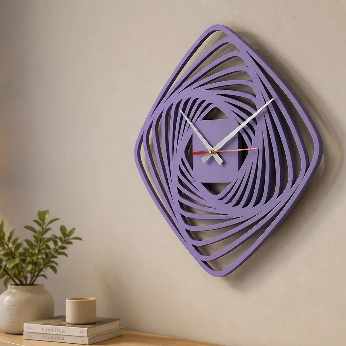 Modern Abstract Vortex Wall Clock | Silent Sweep Quartz Decorative Clock for Living Room, Bedroom & Office