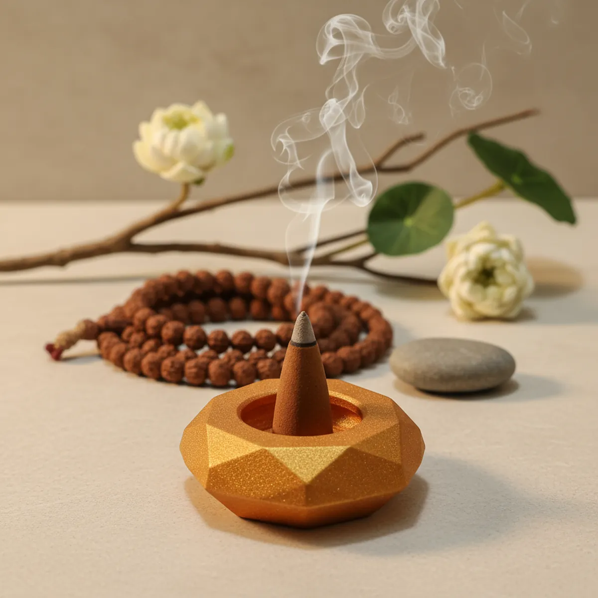 Diamond Decorative Diya Multi-Purpose Tealight Candle Holder - Gold - Image 5