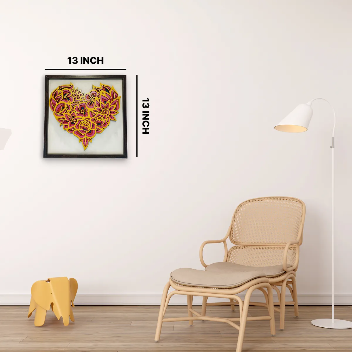 Handcrafted Multi-Layer Wooden Heart Wall Art – 3D Romantic Frame | Love & Couple Gift | Handmade Wall Decor for Bedroom, Living Room & Home Interiors - Image 5