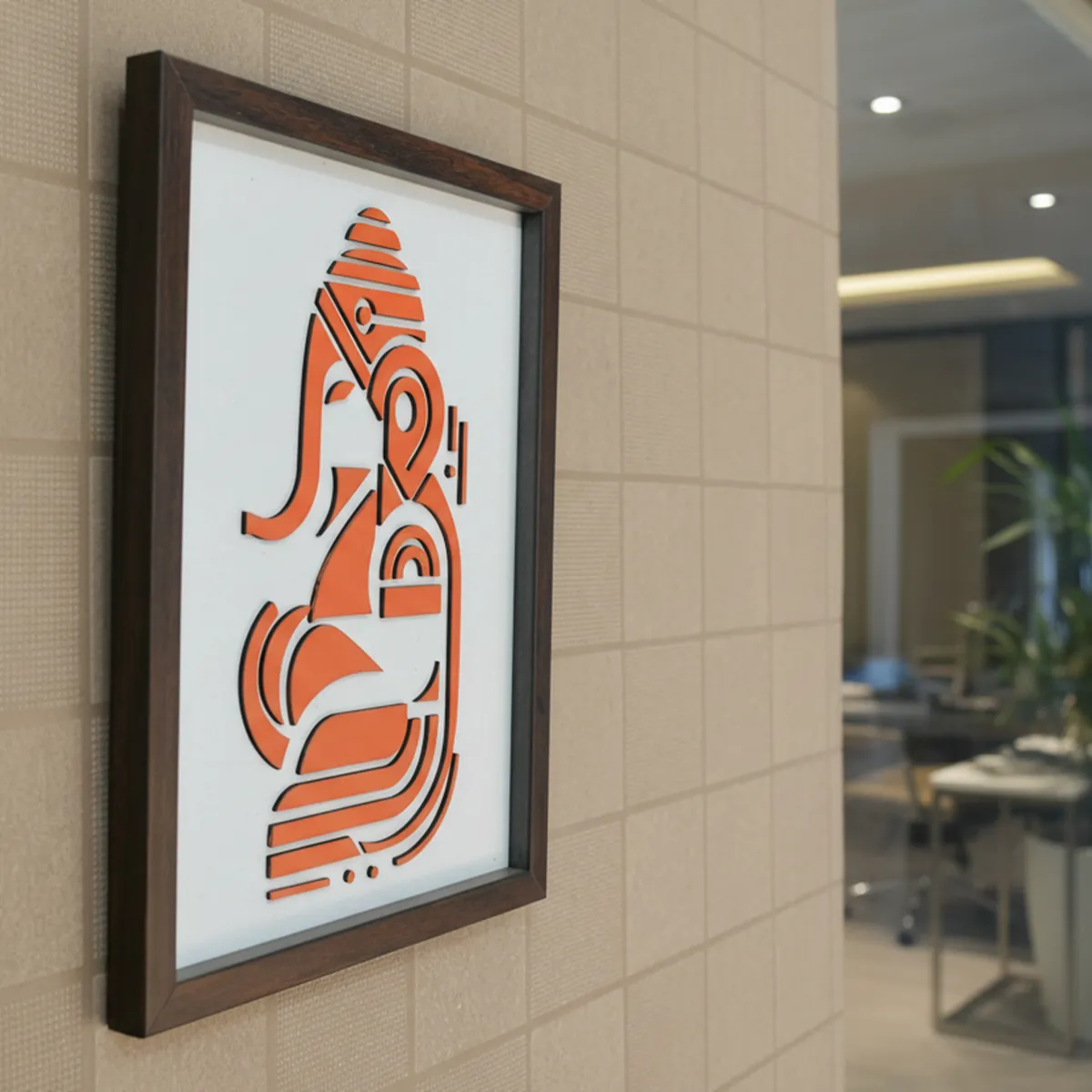 Handcrafted Wooden Ganpatiji Wall Art – Lord Ganesha Frame | Divine Home Temple Decor | Traditional Handmade Spiritual Wall Hanging - Image 3