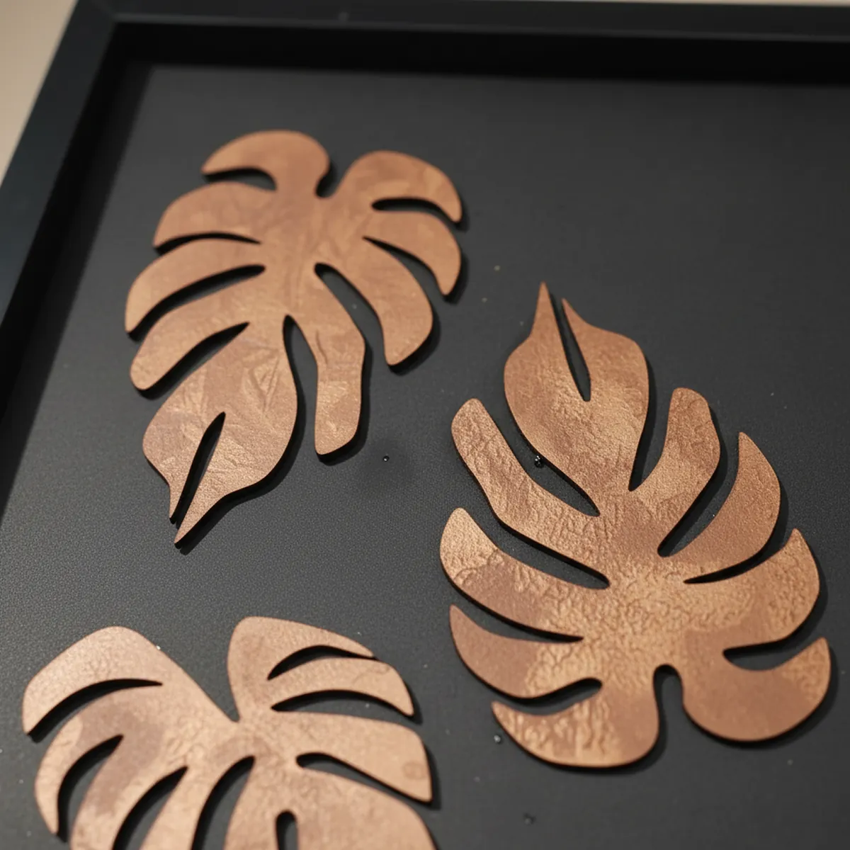 Luxury 3D Monstera Leaf Wall Art Frame | Modern Tropical Wooden Wall Decor - Image 4