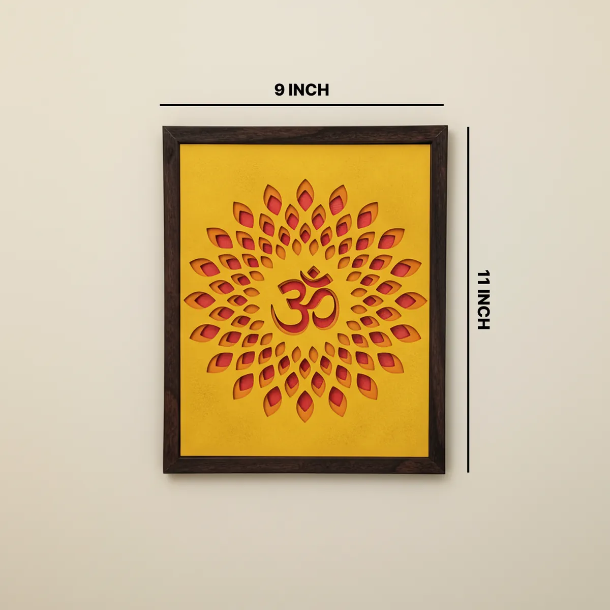 Handcrafted Multi-Layer Wooden OM Wall Art – 3D Spiritual Frame | Meditation & Yoga Room Decor | Divine Mandala-Inspired Home Wall Hanging - Image 5
