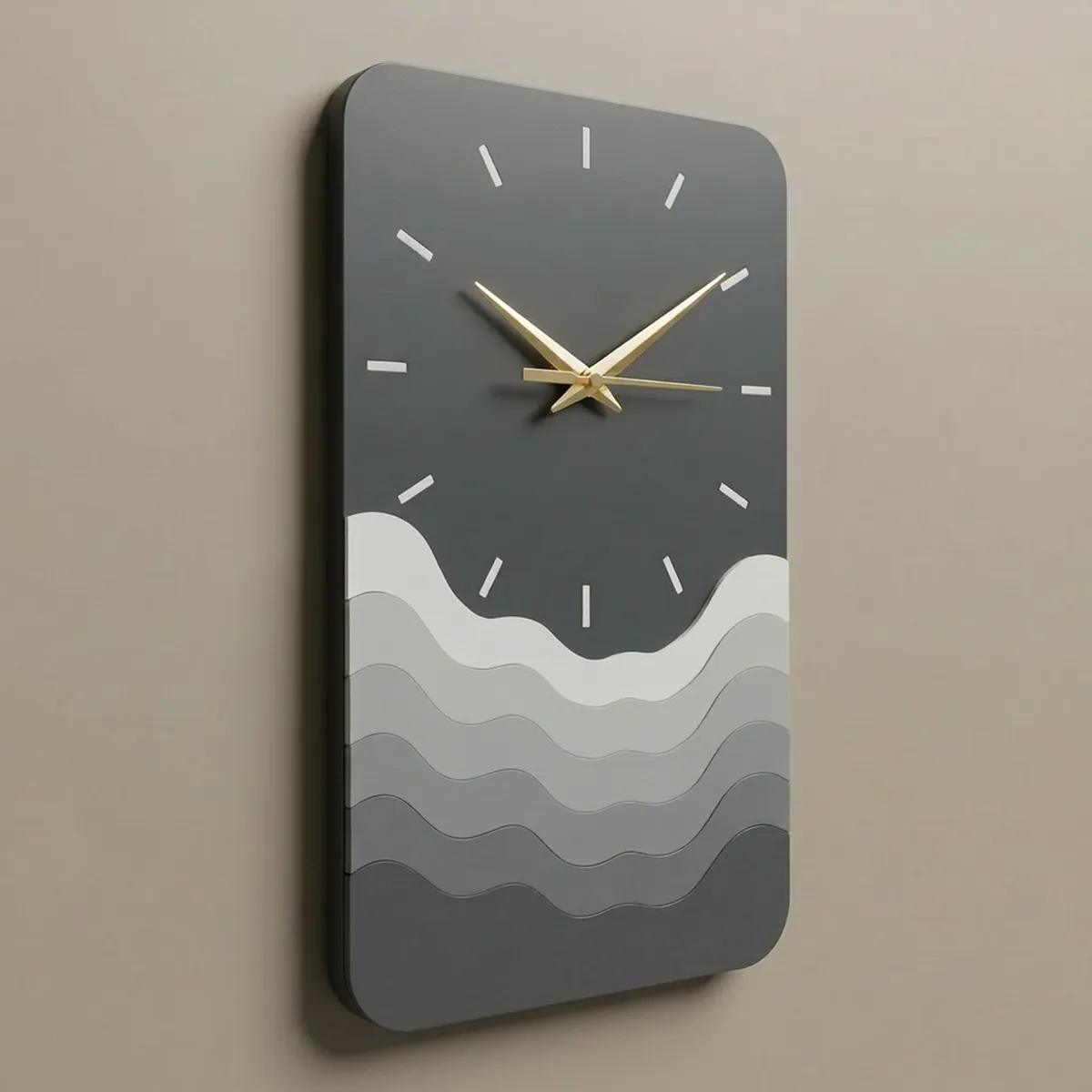 Modern Minimalist Wave Wall Clock | Silent Decorative Wall Clock for Living Room, Bedroom & Office - Image 2