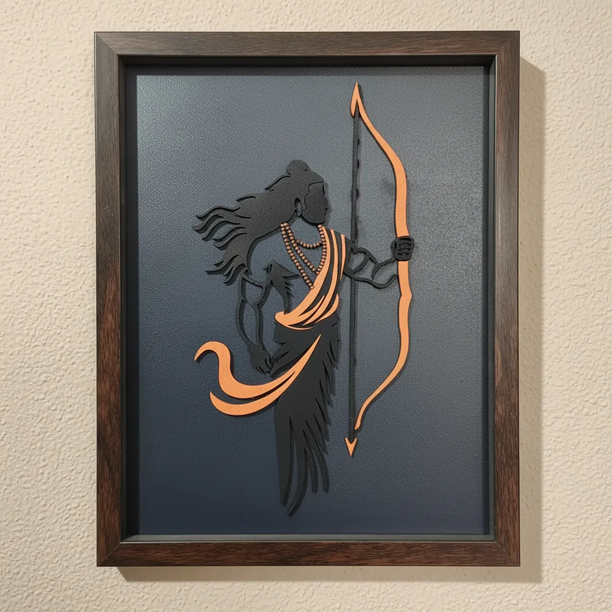 Handcrafted Multi-Layer Wooden Lord Ram Wall Art – 3D Laser Cut Shri Ram Divine Frame | Ram Mandir Inspired Spiritual Home Decor | Traditional Wooden Wall Hanging - Image 4