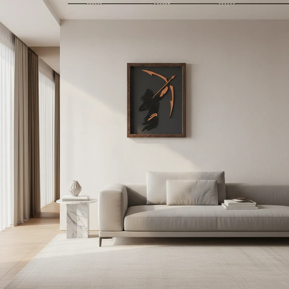 Lord Ram Wall Art Frame| Premium Minimalist Spiritual Wall Art for Living Room, Office & Meditation Space - Image 4