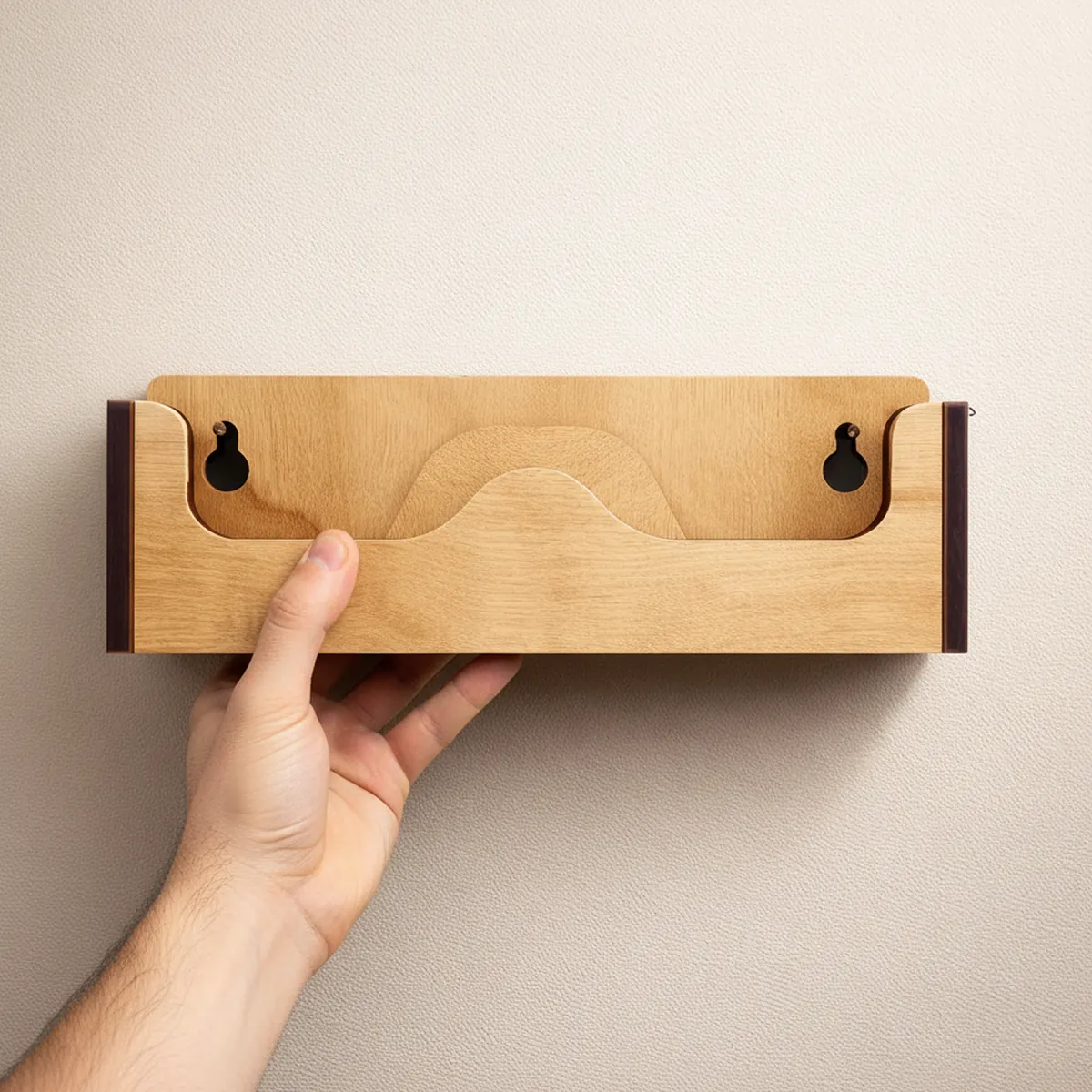 Premium Wooden Wall-Mounted Sunglasses & Mobile Holder | Minimalist MDF Glasses Organizer Shelf for Home & Office Décor - Image 5